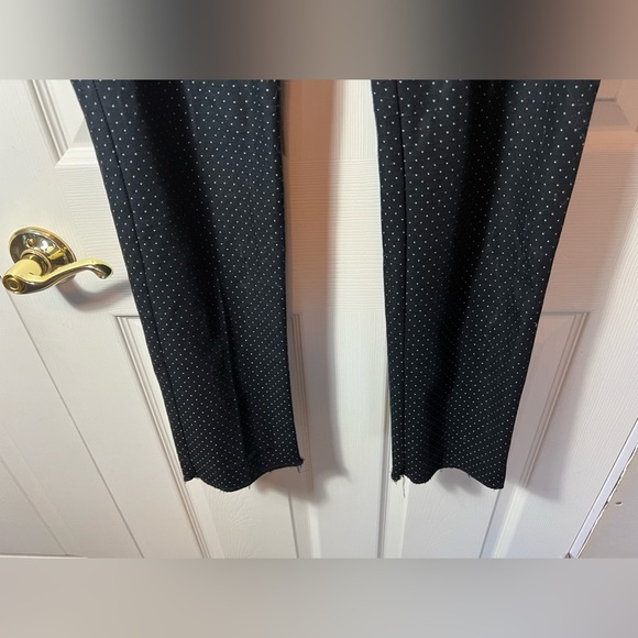 Anne Klein Black Pants Polka Dot Career Business Size 4 - Picture 3 of 9